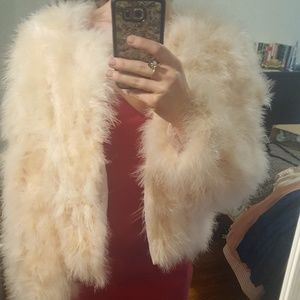 AH-MAZING light pink feather jacket